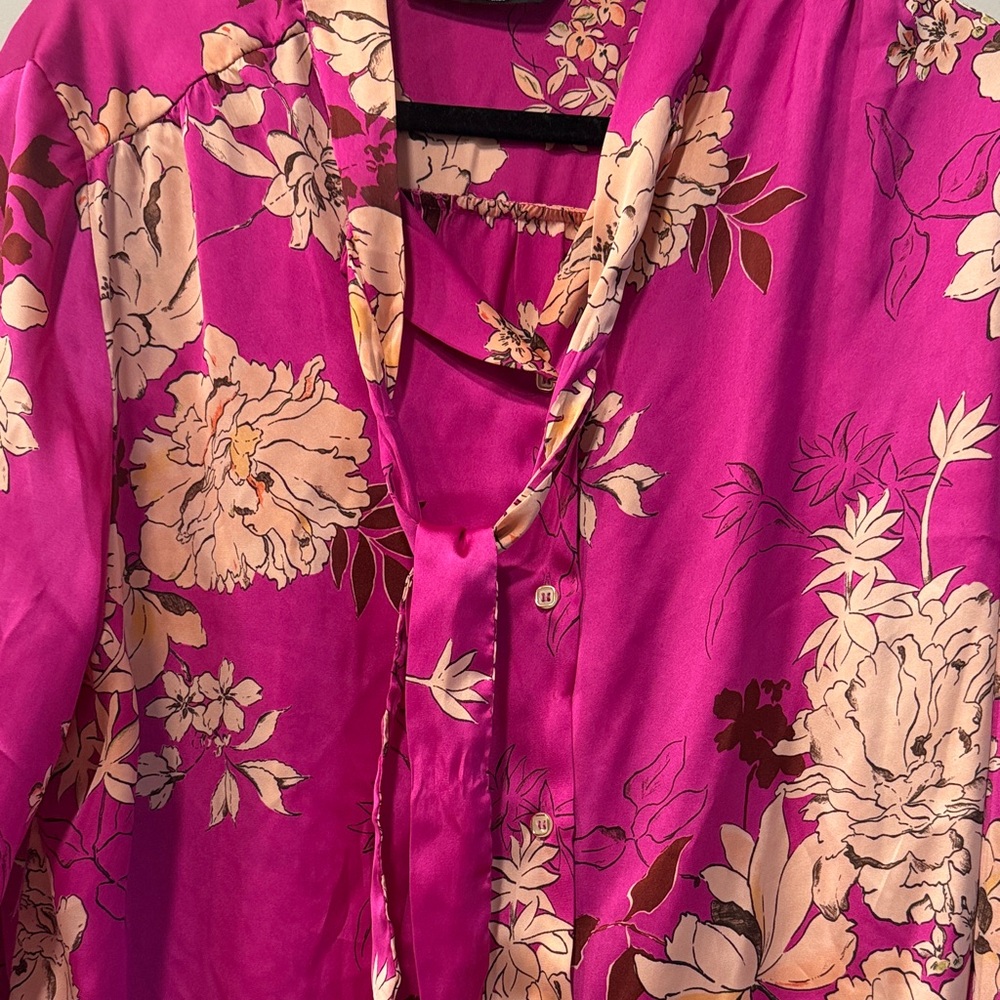 Zara Floral Pink Women's Top - Picture 3 of 4
